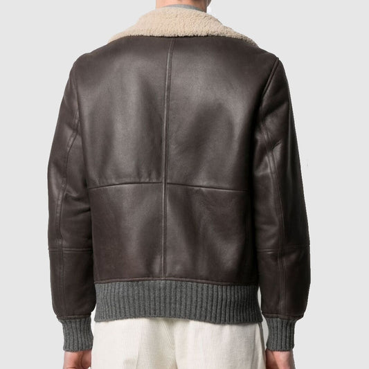 Brunello Cucinelli aviator leather jacket Sheepskin Jacket