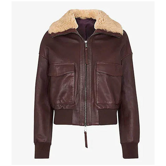Aviator Shearling Collar Jacket