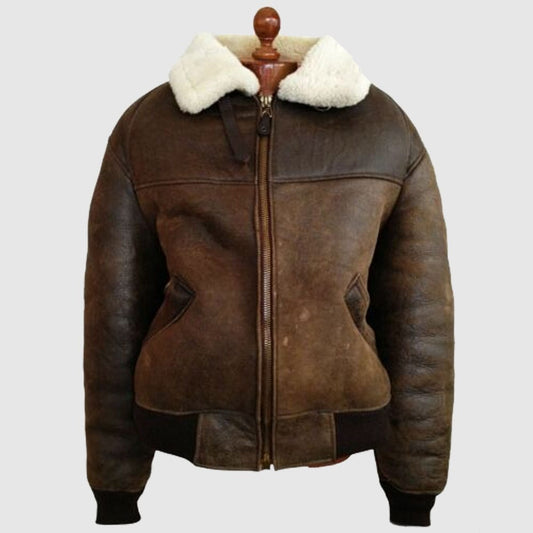 Cockpit Leather Bomber Jacket
