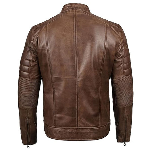 Cafe Racer Leather Jacket