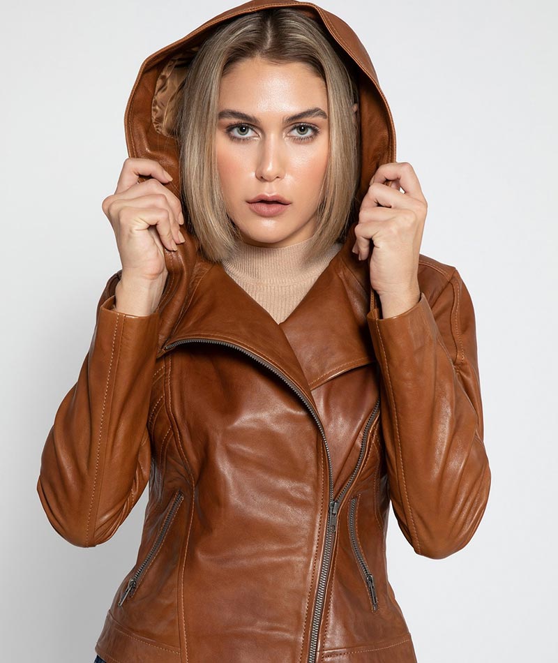 Hooded Leather Jacket