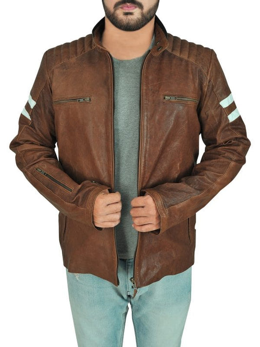 men Leather Biker Jacket