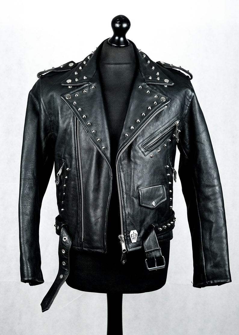 Custom Vintage  Studded Leather Jacket