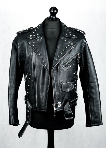 Custom Vintage  Studded Leather Jacket