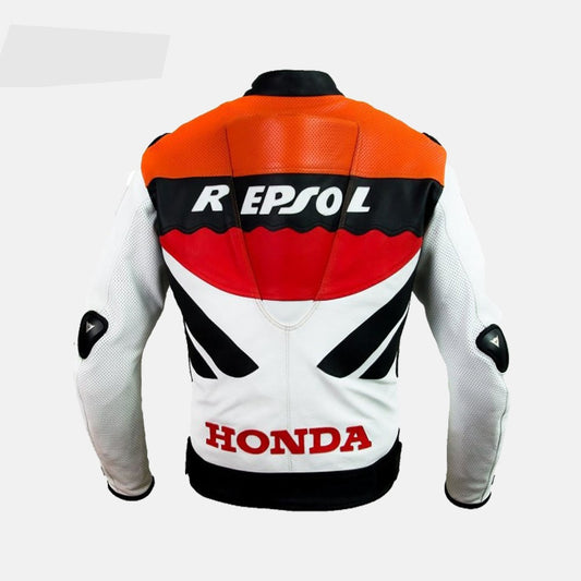 Honda Repsol Team Motorbike Racer Custom MotoGP Leather Jacket