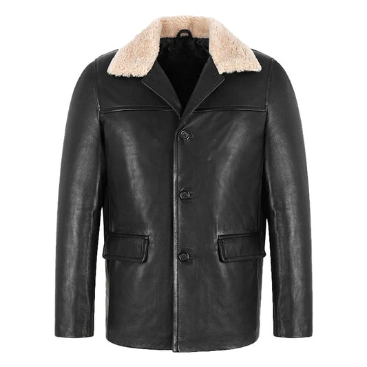 Jayson Men’s Black Leather Coat