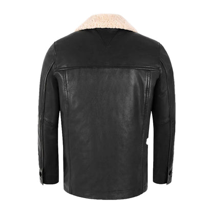 Jayson Men’s Black Leather Coat