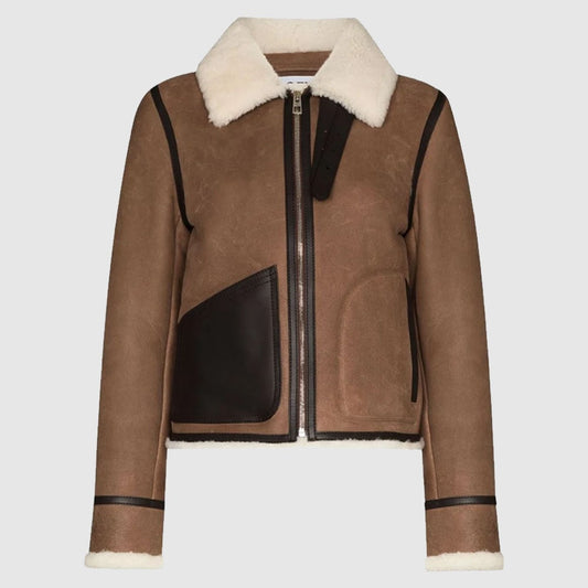LOEWE Shearling Aviator Jacket women