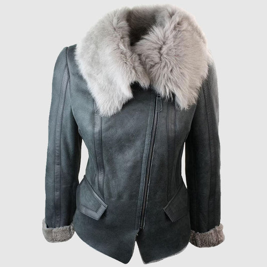shearling aviator leather jacket
