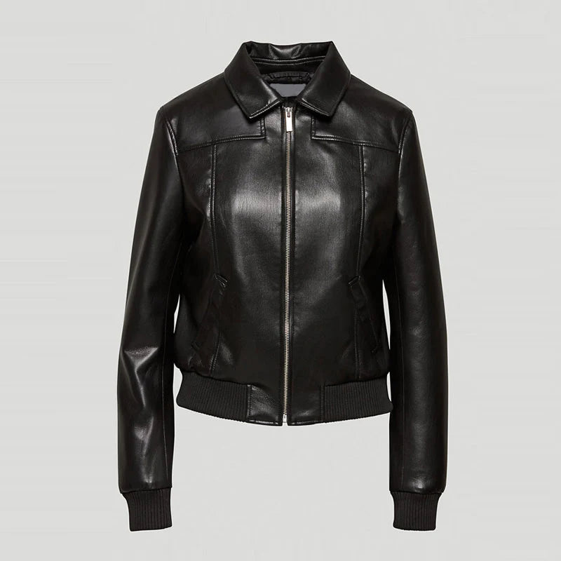 Leather Bomber Jacket Women