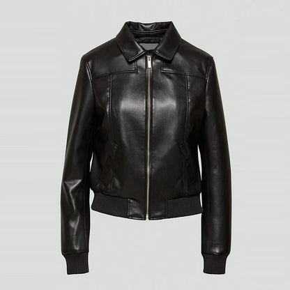 Leather Bomber Jacket Women