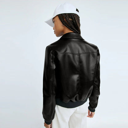 Leather Bomber Jacket Women