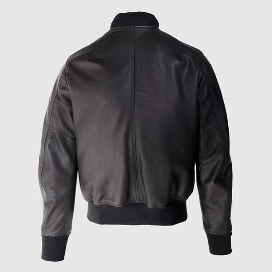 Cowhide Leather Bomber Jacket