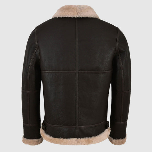 Men Black Sheepskin Jacket