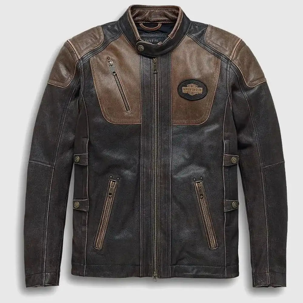 Men's H-D Triple Vent System Trostel Leather Jacket