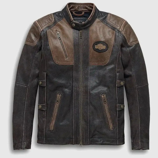 Men's H-D Triple Vent System Trostel Leather Jacket
