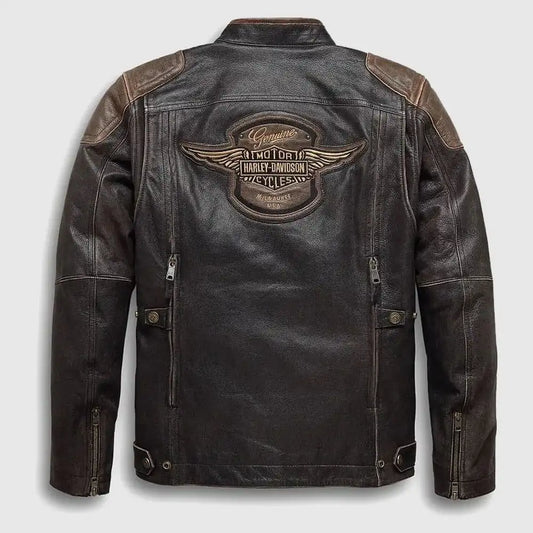 Men's H-D Triple Vent System Trostel Leather Jacket back