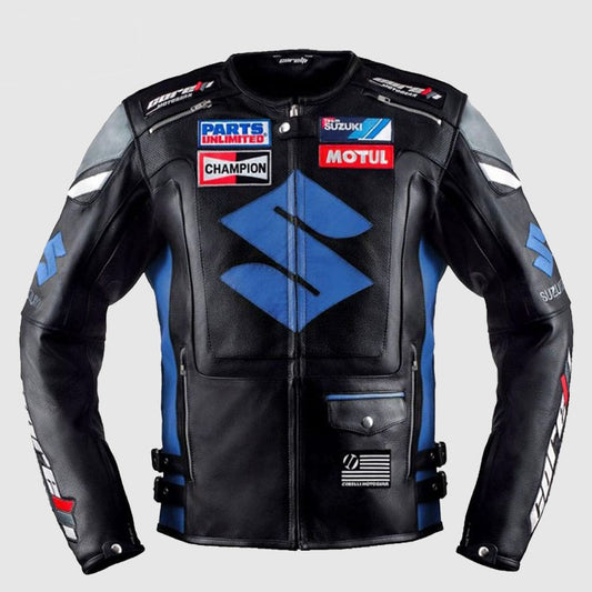 Suzuki MotoGP Motorcycle Racing Leather Jacket
