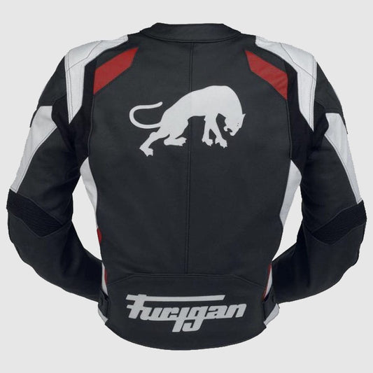 Men’s Furygan Spyder 2015 Red Black Motorbike Racing Leather Jacket