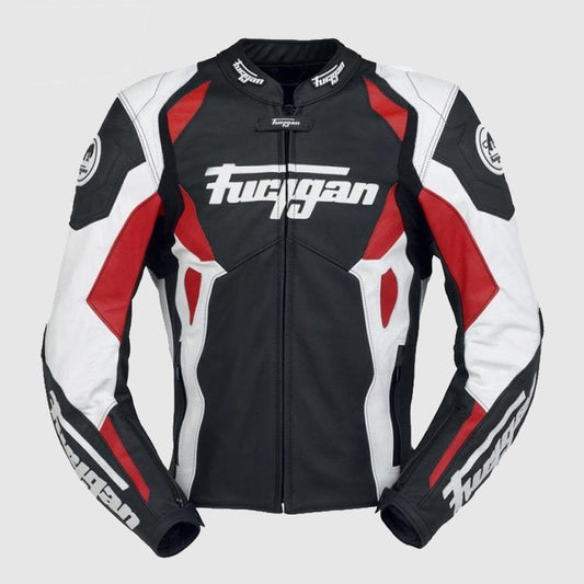 Red Black Motorbike Racing Leather Jacket