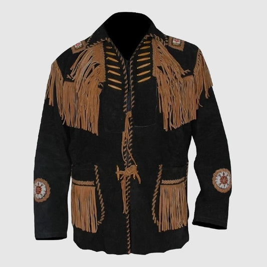 Western coat cowboy suede leather jacket