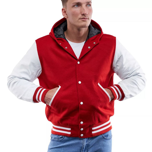 Scarlet Wool Body Hoodie Letterman Jacket