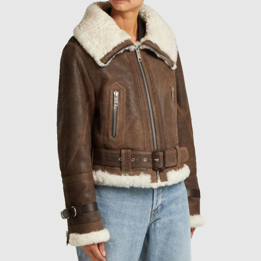 Shearling Aviator Jacket, Leather Flight Jacket