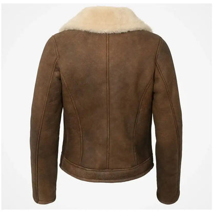 Zendaya Coleman Sheepskin Coat Style Brown Leather