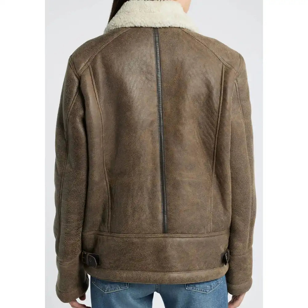 Amelia Hayes Women’s Shearling Sheepskin Rancher Jacket