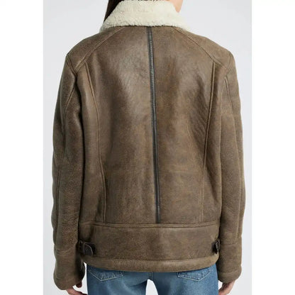 Amelia Hayes Women’s Shearling Sheepskin Rancher Jacket