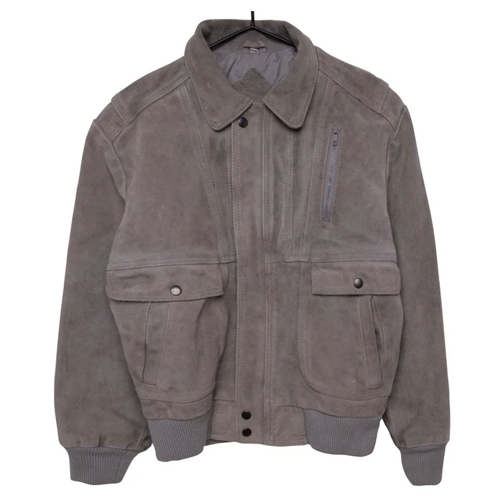 Suede Bomber Jacket Men