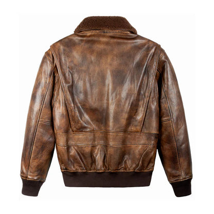 Top Gun Vintage G-1 Aviator Leather Jacket
