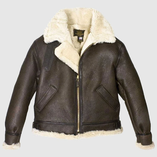 USA Mens B-3 Sheepskin Bomber Jacket