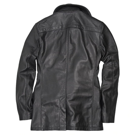 Vintage Leather Naval Officer's Coat