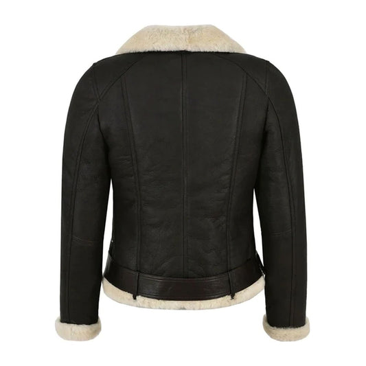 Faux Fur Shearling Biker Jacket