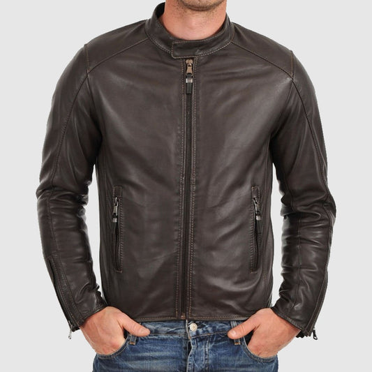 Wislo Bomber fashion Leather Jacket
