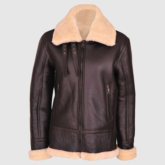 Aviator Shearling Leather Jacket