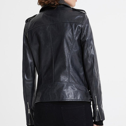 Women classic Black Biker Jacket