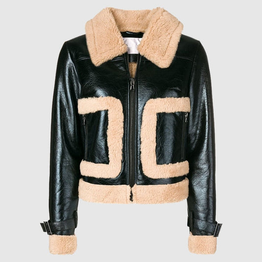 Black Bomber Leather Jacket