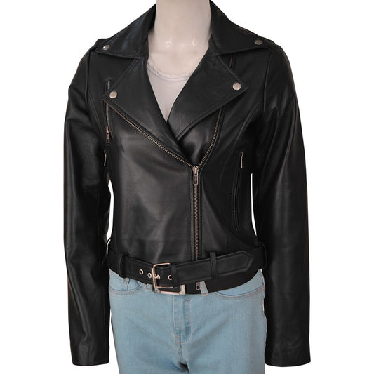 black biker jacket women