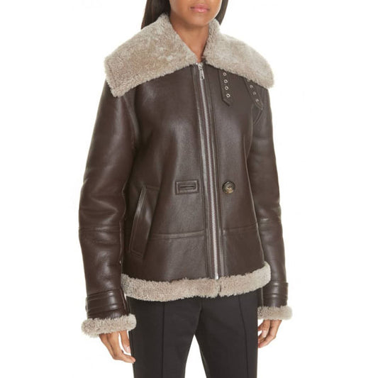 Shearling Brown Aviator Jacket