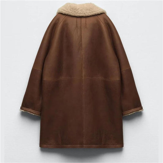 Women RAF Sheepskin Shearling Coat