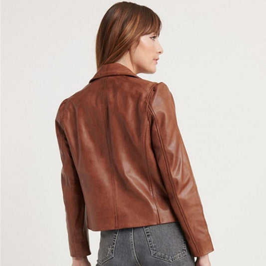 Rusty Brown Leather Jacket