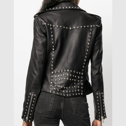 Spiked Silver studded leather jacket