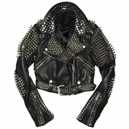 WomenBlackSteampunkLeatherJacket-RetroandEdgy