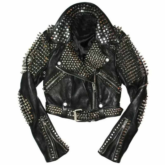 WomenBlackSteampunkLeatherJacket-RetroandEdgy