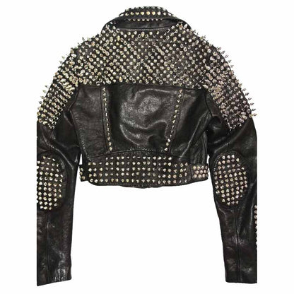 WomenBlackSteampunkLeatherJacket-RetroandEdgy side