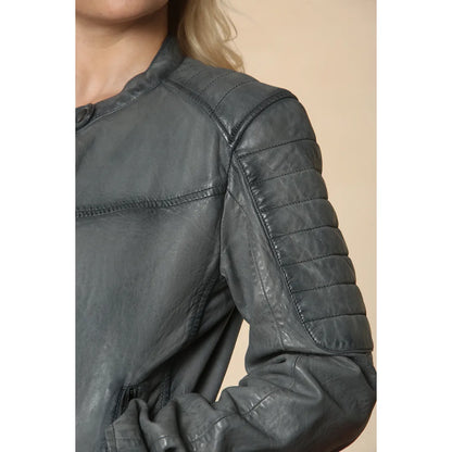 Women's Retro Quilted Leather Biker Jacket