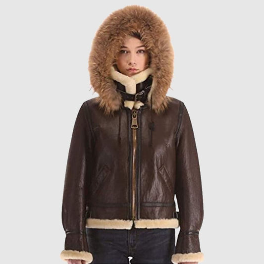 Women's B3 Shearling Bomber Leather Jacket