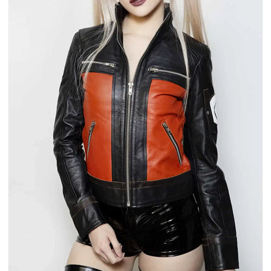 Women’s Orange Shippuden Uzumaki Leather Jacket